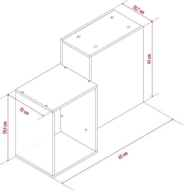 Półka wisząca poprzeczna