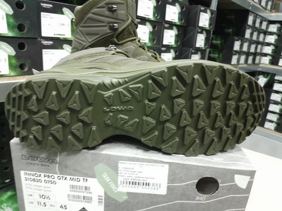 "Черевики тактичні ""LOWA Innox PRO GTX Mid TF"" Ranger Green"