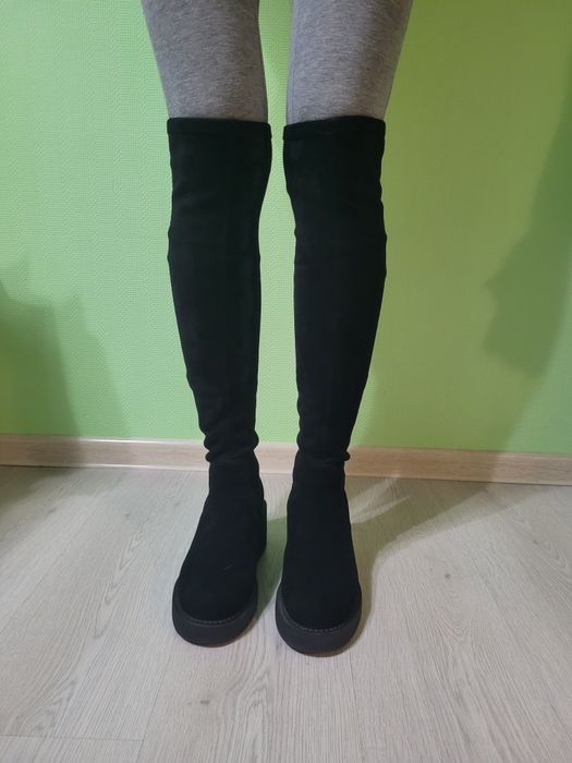 чоботи-чулки жіночі з натуральної замші