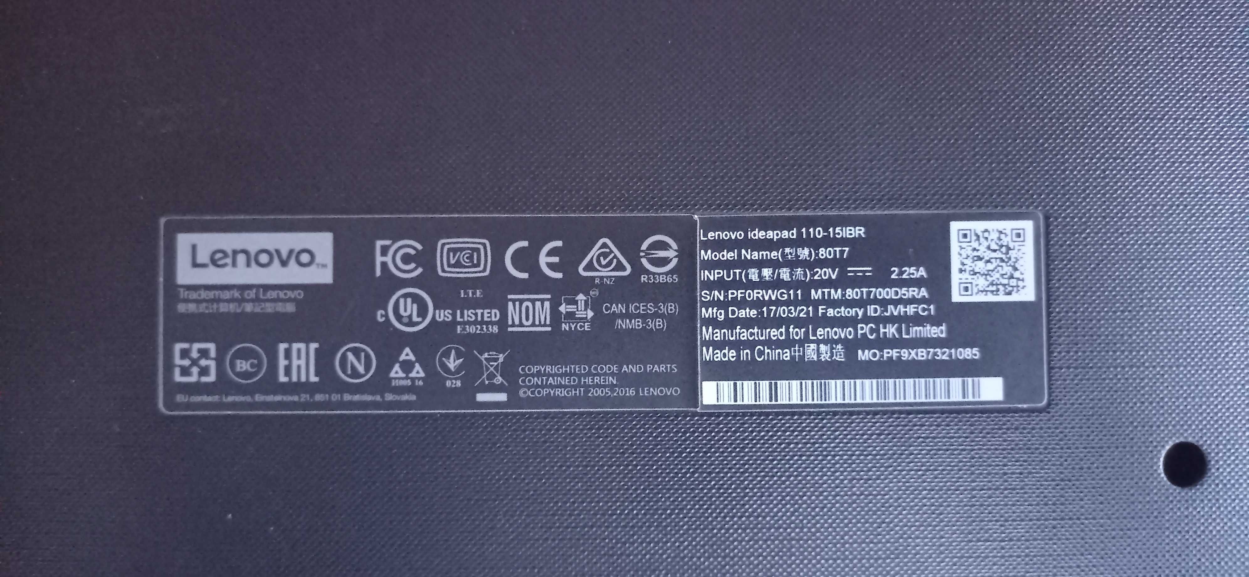 laptop Lenovo ideapad na części