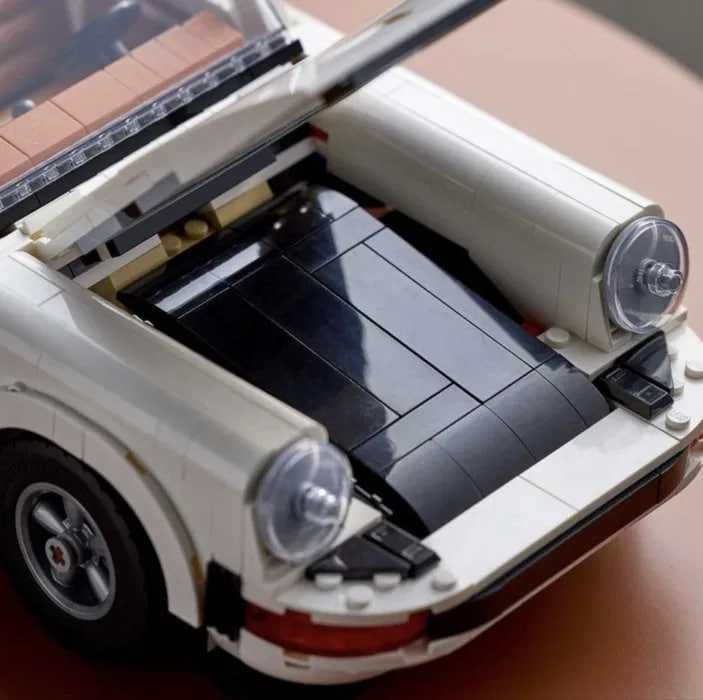 Конструктор білий автомобіль Porsche Vintage ,схожий на Lego