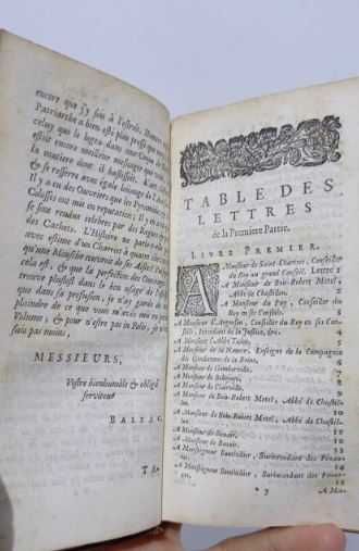 Belo exemplar de Jean Louis Guez de Balzac: "Cartas escolhidas". 1678