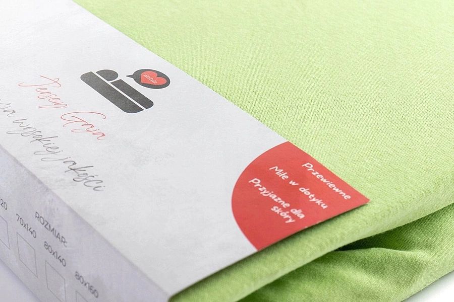 Prześcieradło 180x200 Jednolite Bawełna Jersey z Gumką Gaja 35