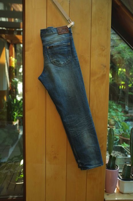 jeansy Lee Kuna Boyfriend W28 L33 z wysokim stanem washed denim