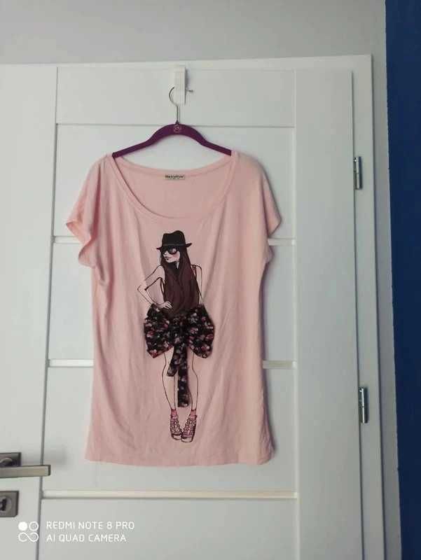 Tunika w kolorze pudrowego różu rozm. M/l