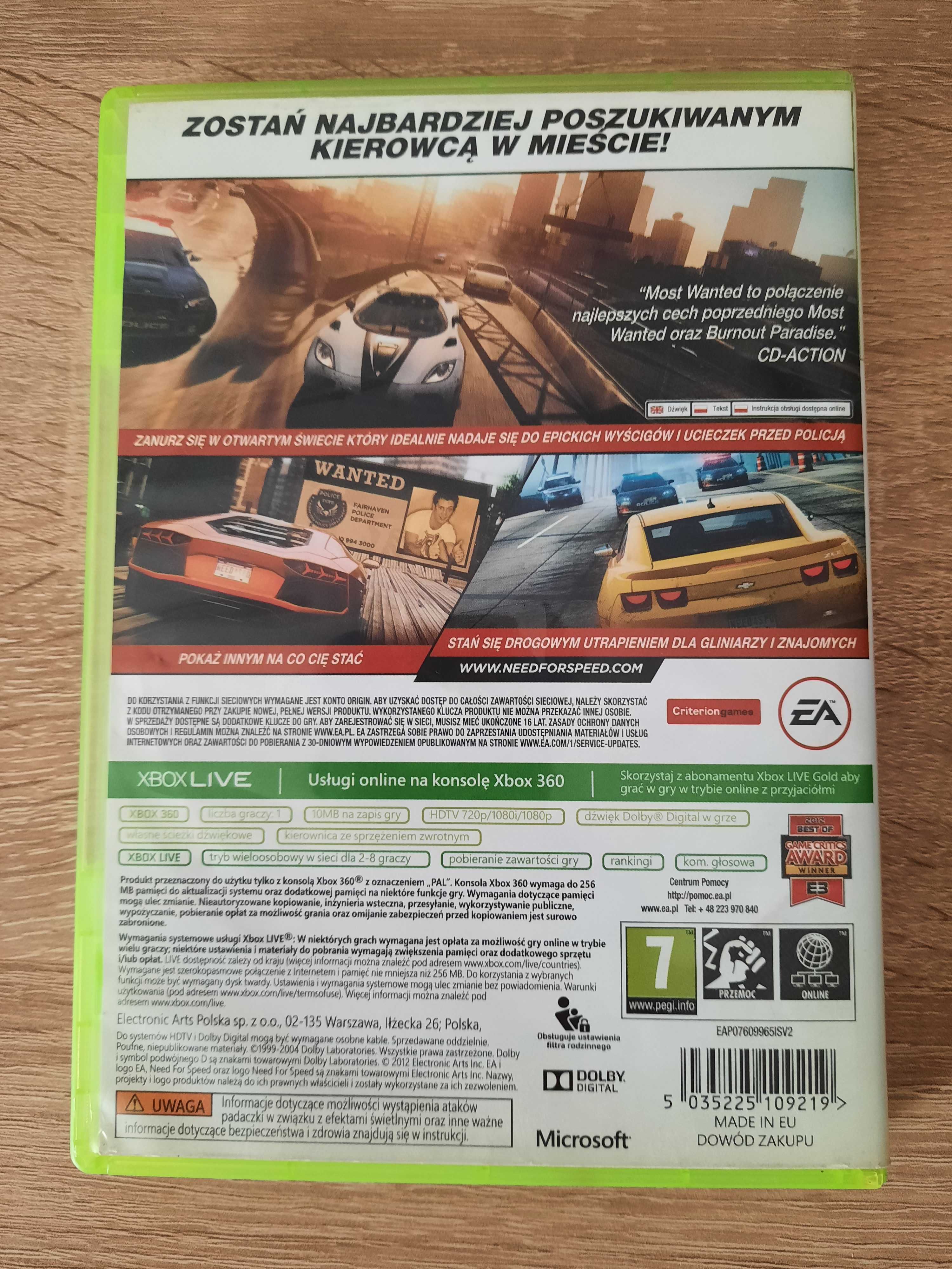 Need for Speed: Most Wanted Xbox 360