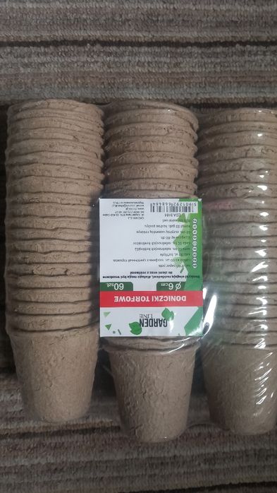 Donniczki torfowe do sadzonek 60 sztuk