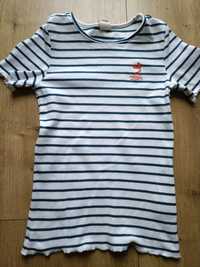 Cool club bluzka t-shirt krótki rękaw prążki paski marynarskie roz 152