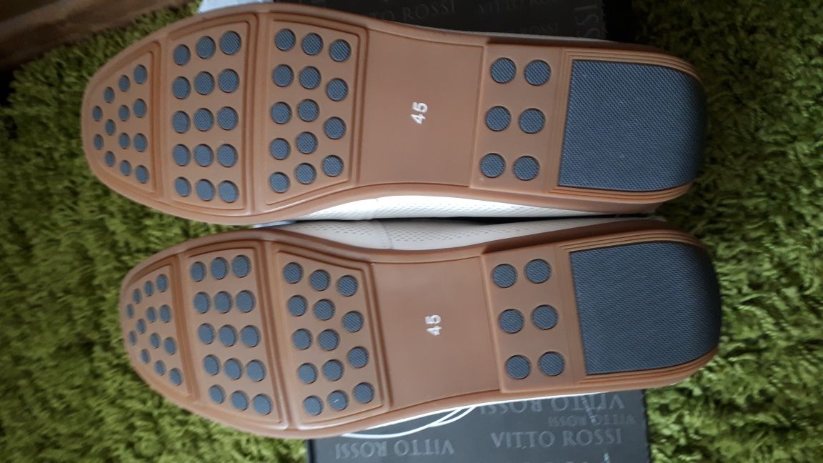 Туфли-комфорт VITTO ROSSI 45 размер, белые