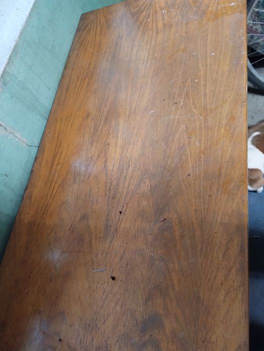 Biurko drewniane, PRL, małe.