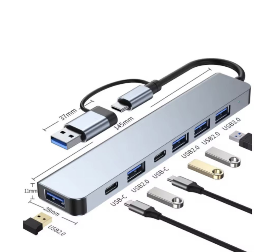 7 в 1 USB hub Type-C USB-A