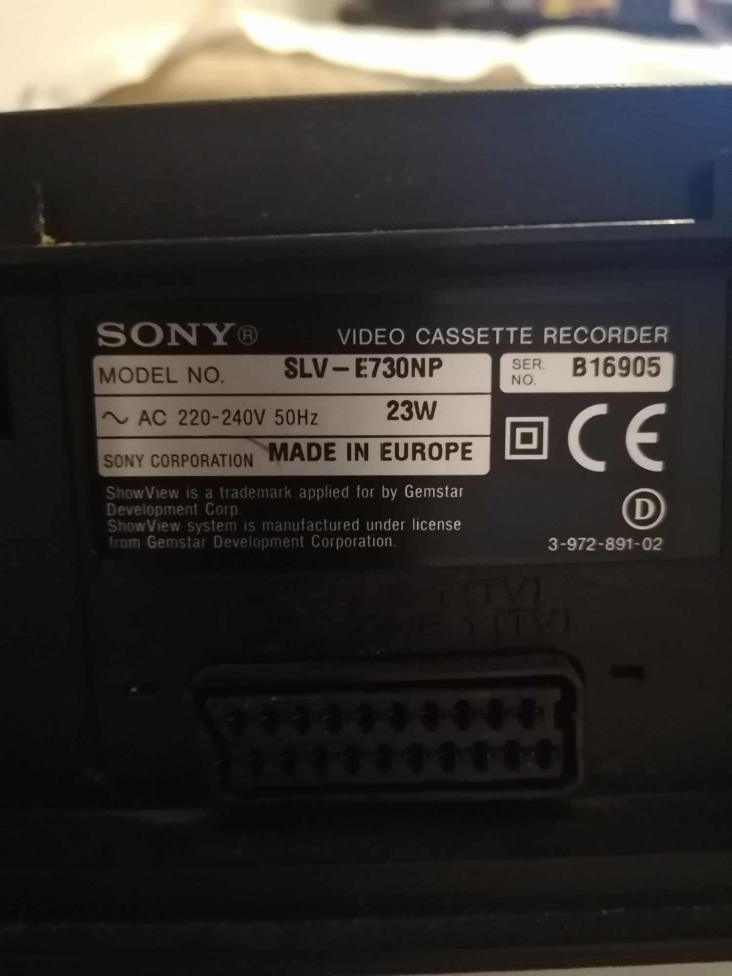 Leitor e gravador de vídeo k7 VHS Sony