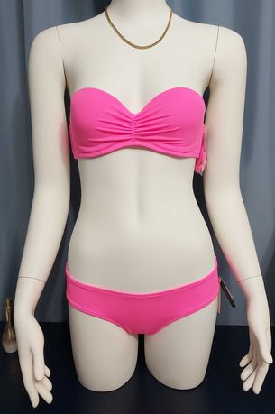 Strój kąpielowy Victoria's Secret różowy top i figi 70C/S