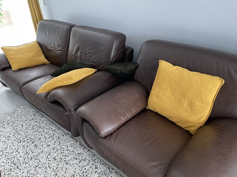 Skórzana kanapa + fotel