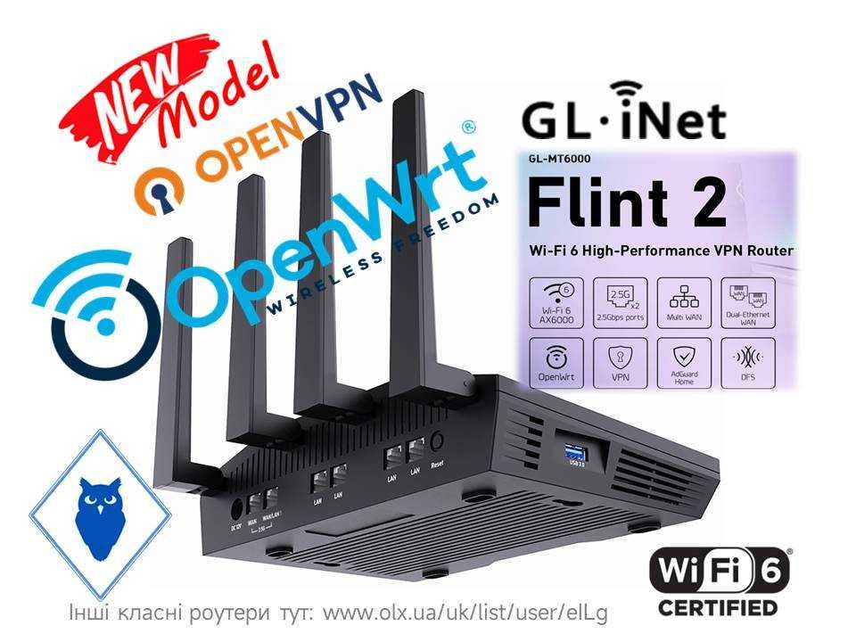 GL.iNet Flint2 GL-MT6000, OpenWRT