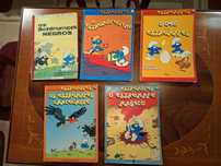 5 livros Banda Desenhada Smurfs e 1 da Vickie