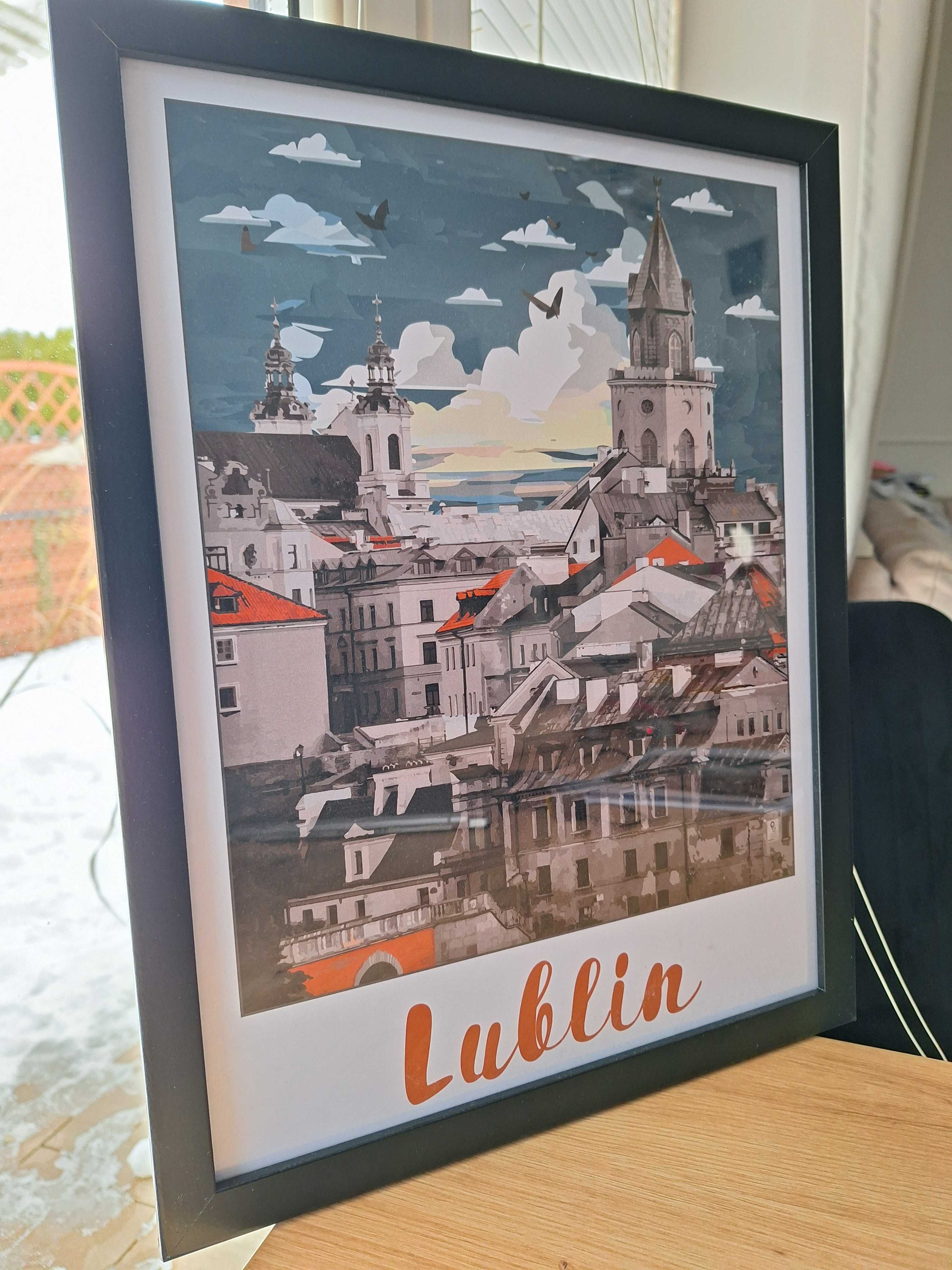 Plakat miasto Lublin (wydruk plus ramka 30x40 cm)