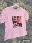 Bluzka damska tshirt różowa na krótki rękawek Roszpunka oversize 38 M