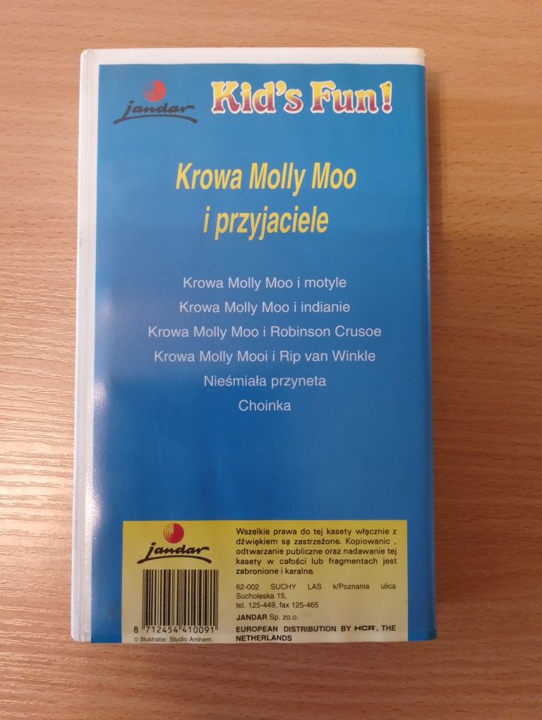 Film "KROWA MOLLY MOO I PRZYJACIELE", bajki dla dzieci na kasecie VHS