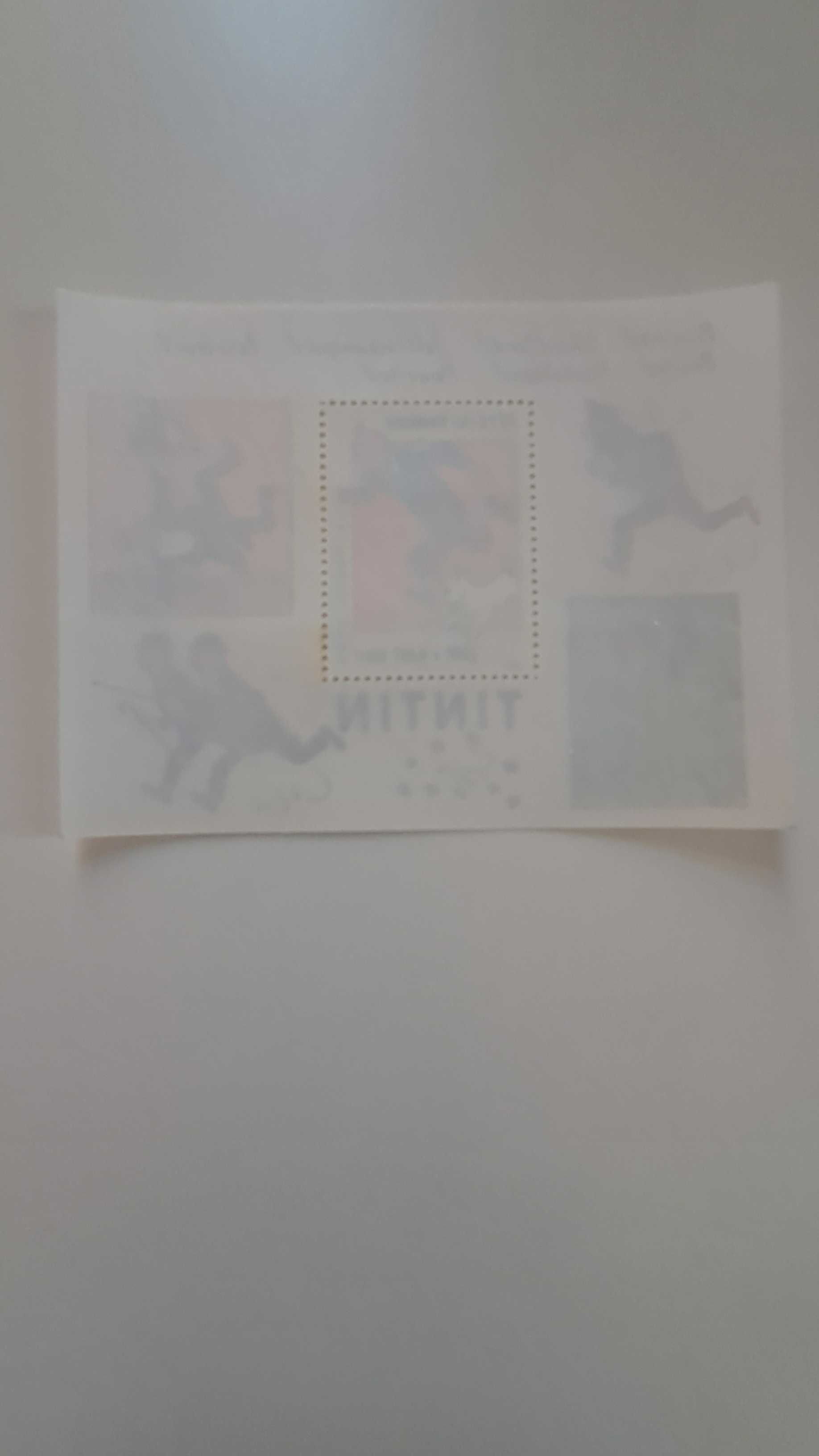 Bloco filatélico Tintin ano 2000 Yvert & Tellier edição de luxo