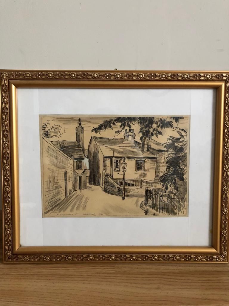 Stary obraz Cambridge 1943r , szkic