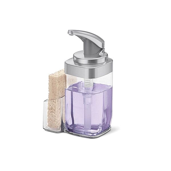 Dozownik do płynu 650 ml z pojemnikiem na gąbkę / simplehuman