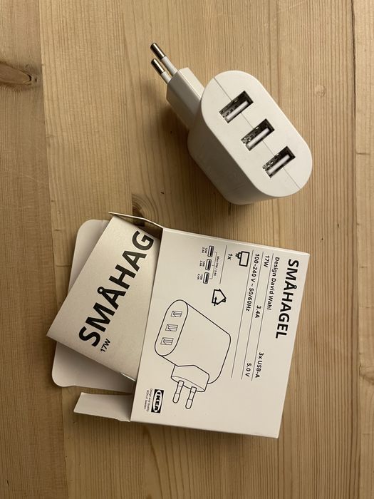 nowa ładowarka 3 USB ikea Smahahel