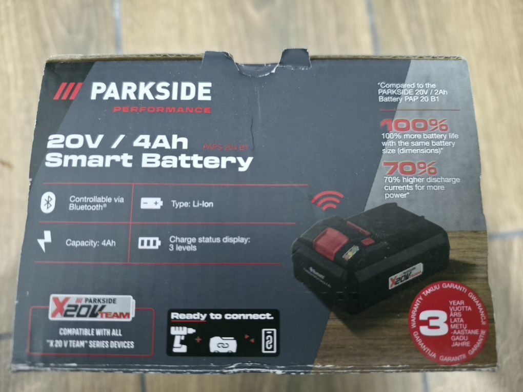2x smart bateria Parkside 4ah