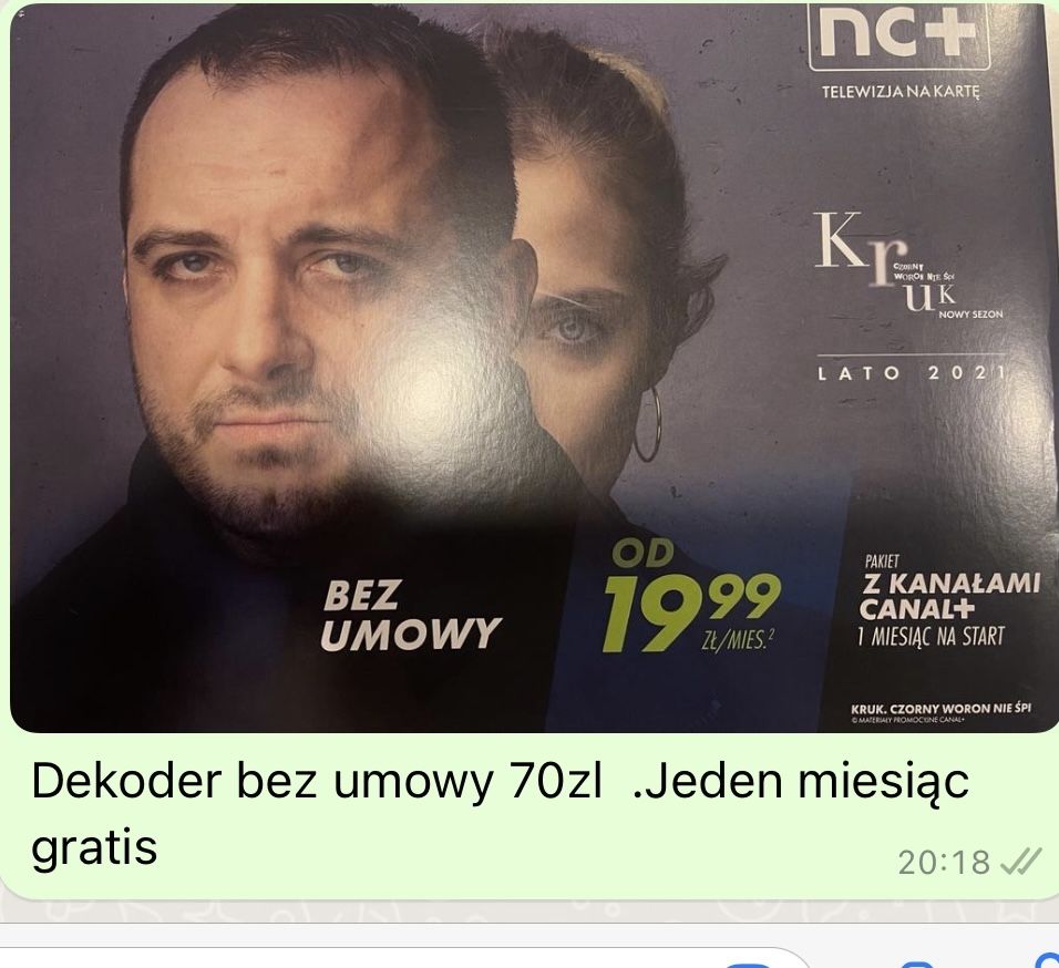 Dekoder bez umowy nc+