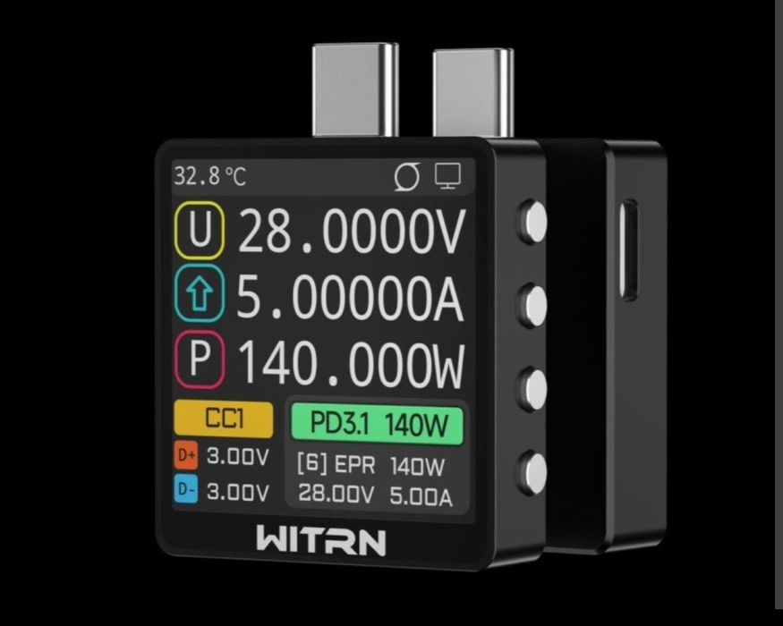 Tester miernik USB PD 3.1 WITRN K2 48V multimetr jedyny taki