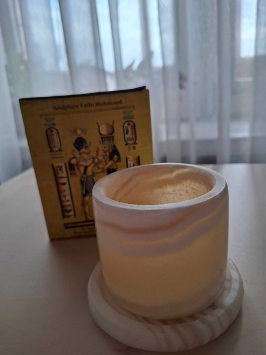 Подсвечник из камня оникс (підсвічник онікс), Египет, новый