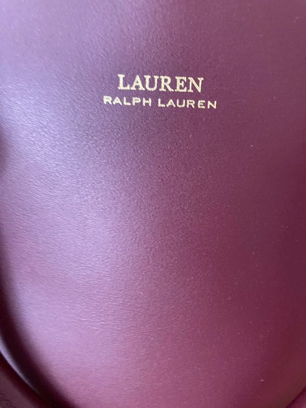 Ralph Lauren Dryden Marcy torebka skóra naturalna bordowa