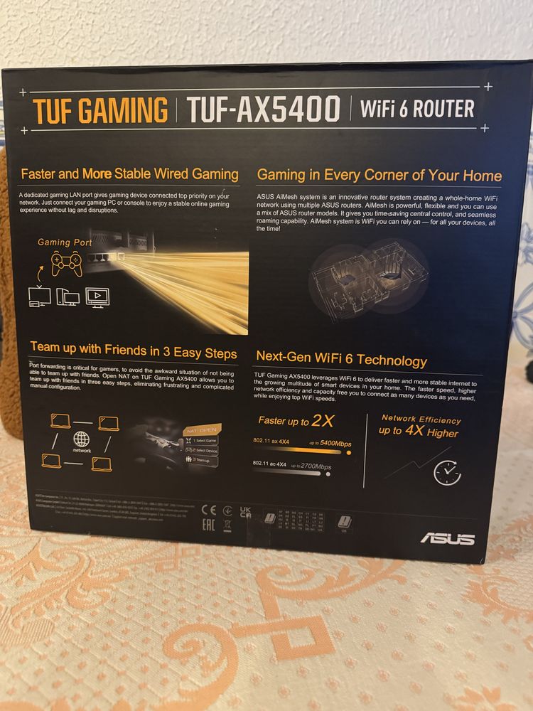 Router ASUS TUF-AX5400 Wi-Fi 6 - NOVO