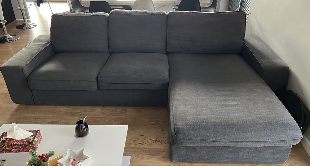 Narożnik, Sofa 4-osobowa z szezlongiem Ikea Kivik