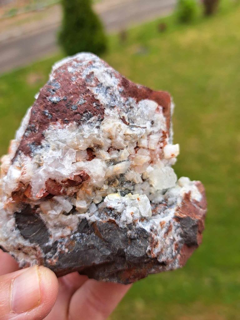 Minerały skamieniałości skały dolomit, kalcyt, syderyt