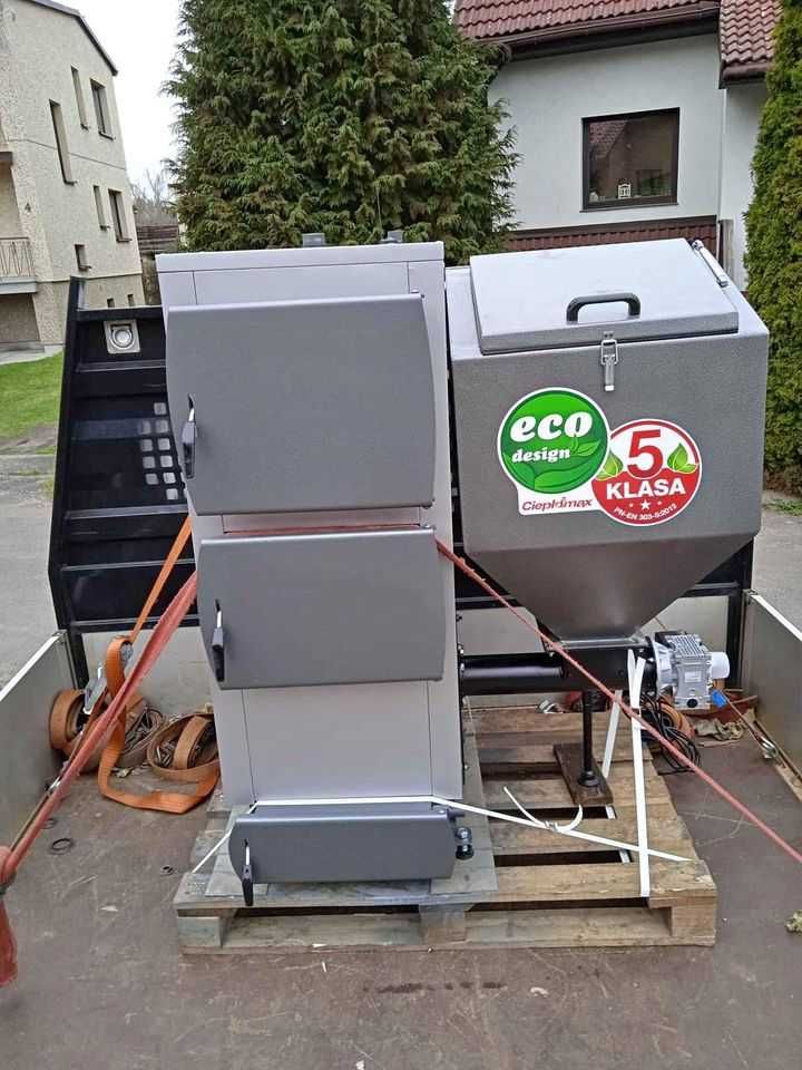 Kocioł piec co 20kW 180m2 z podajnikiem na ekogroszek atest 5KLASA PID