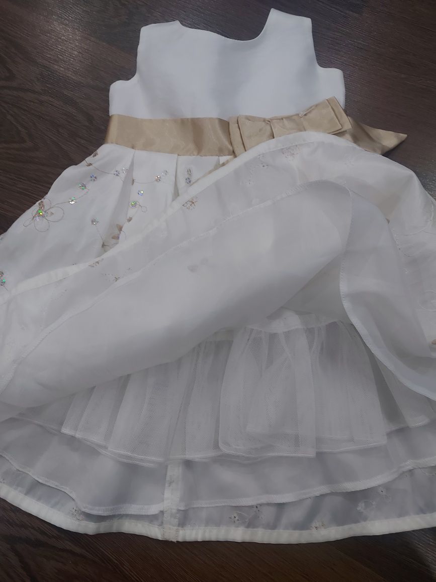 Sukienka chrzest wesele Bambini 0-3m 62cm