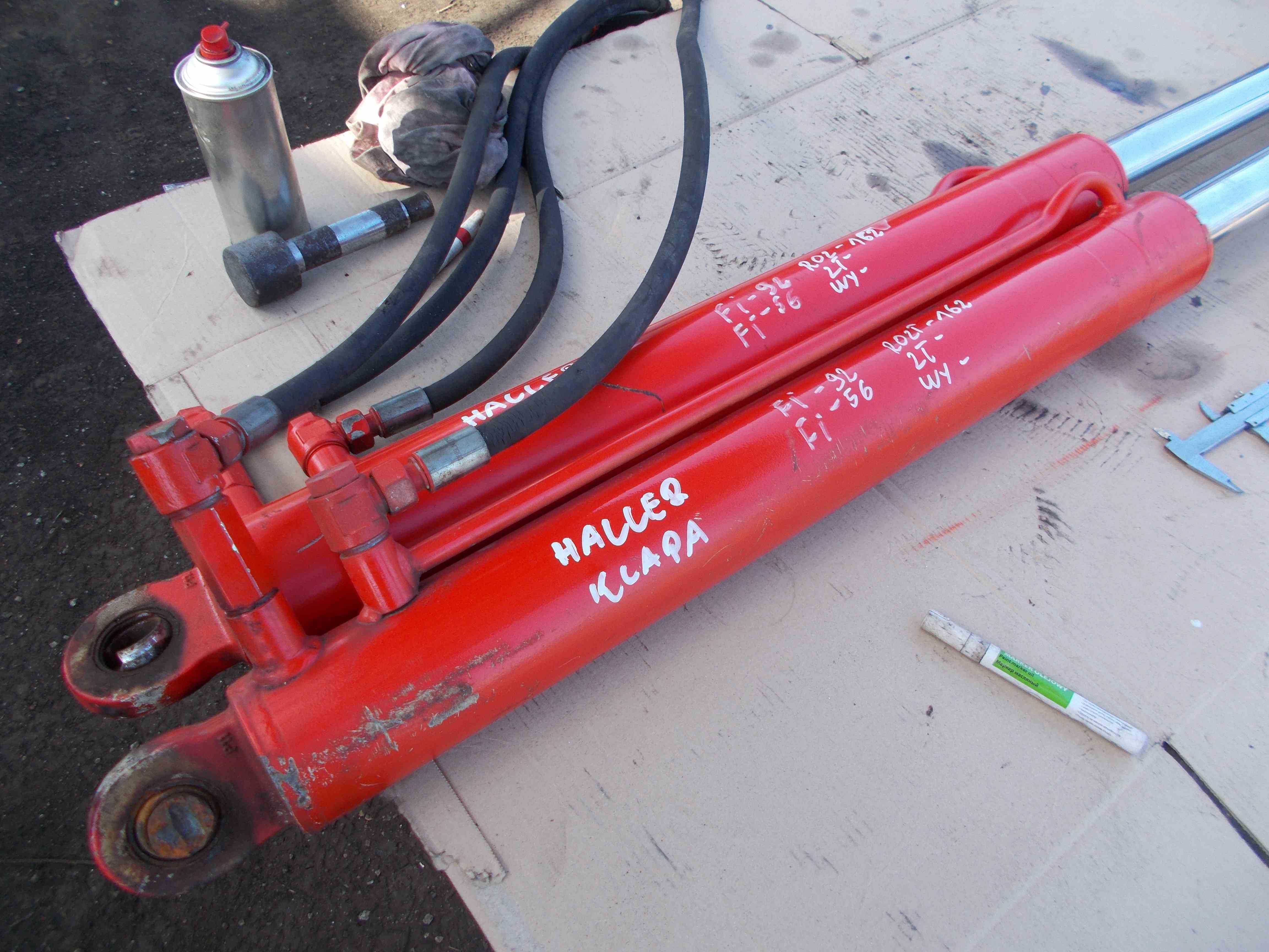 Siłownik hydrauliczny dwustronnego działania 162cm rozłożony