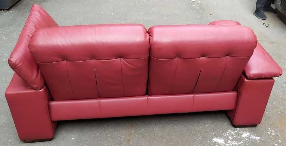 Кожаный диван красный двойка реклайнер «Hi-Tech» из Германии! (230808)