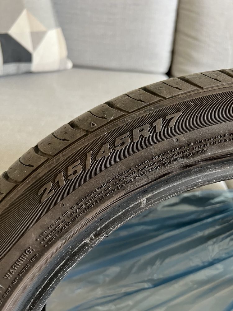 Używane opony letnie Nexen 215/45 R17 4 szt.