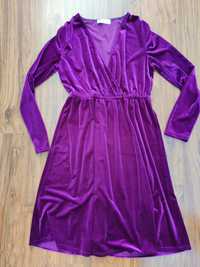 Sukienka fioletowa welurowa M