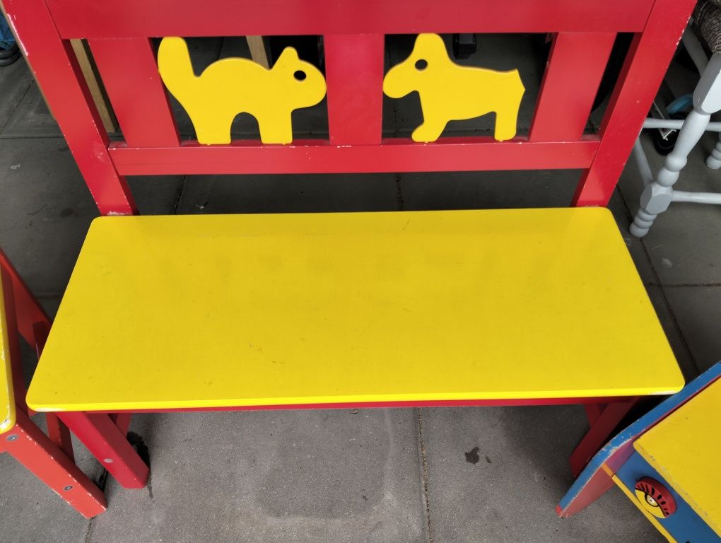 Zestaw drewnianych mebli dla dzieci Ikea