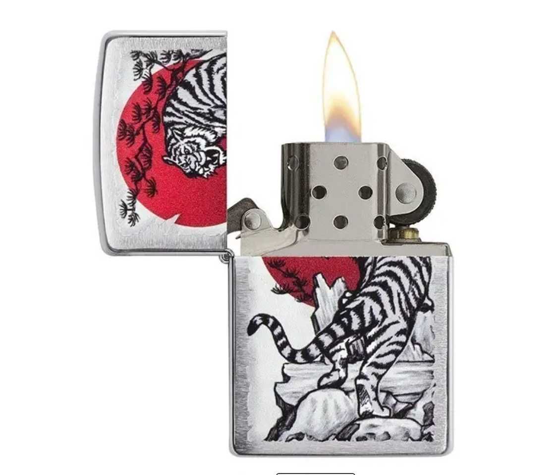 Зажигалка Zippo запальничка принт ОРИГИНАЛ США рисунок Япония Тигр