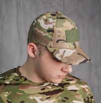 Мужская кепка мультикам с липучкой под шеврон, Военная кепка мультикам