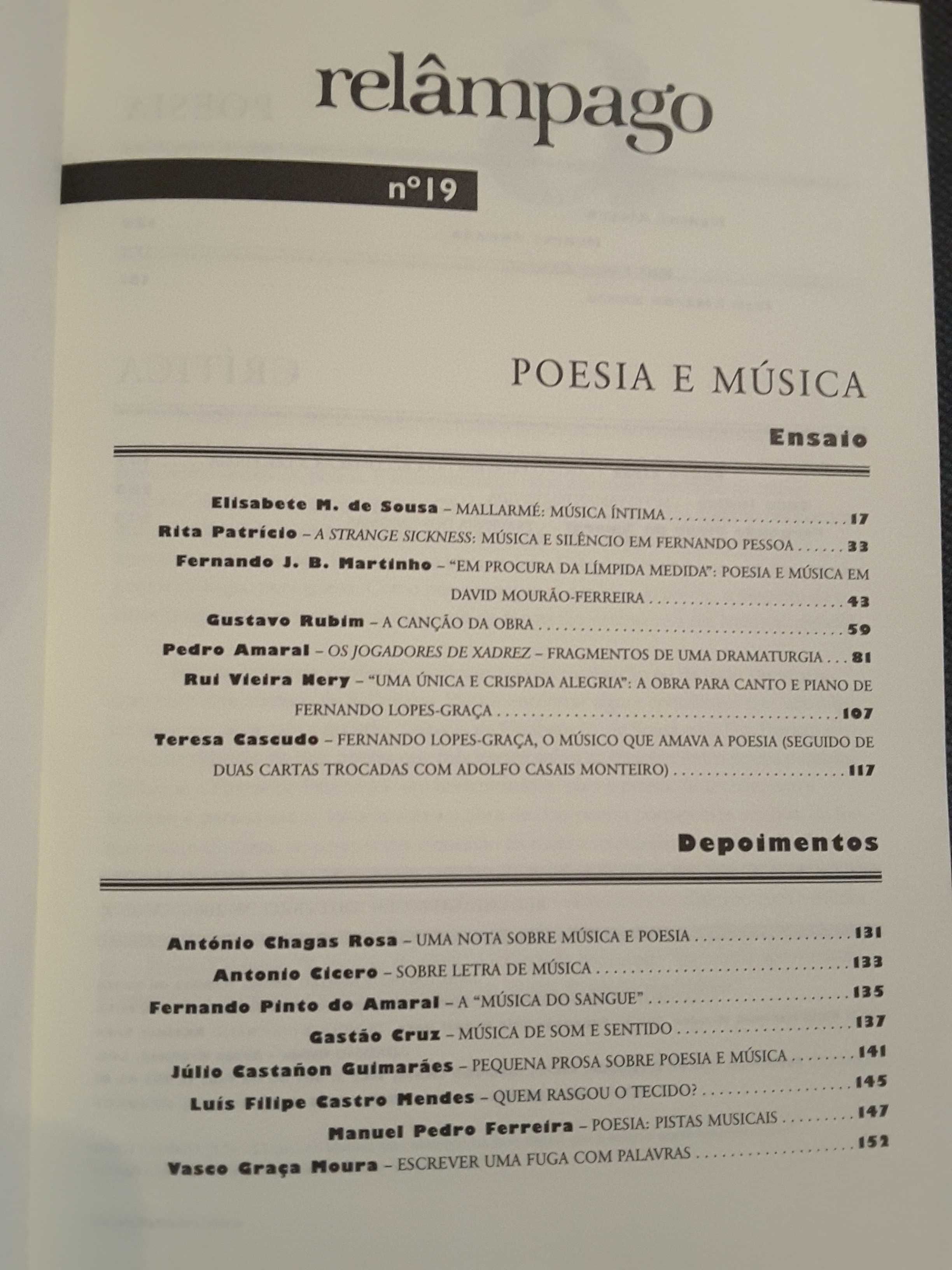 Relâmpago. Revista de Poesia (n.º 17 / n.º 19)