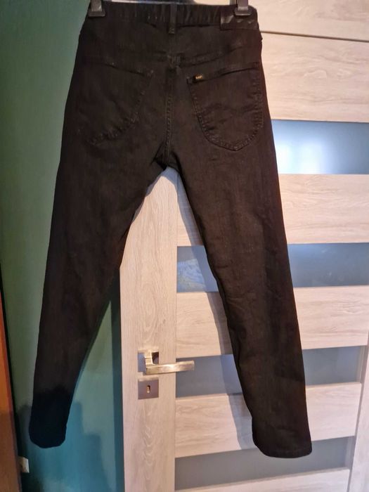 czarne jeansy męskie lee daren button 30/32 W30L32 prawie nieużywane
