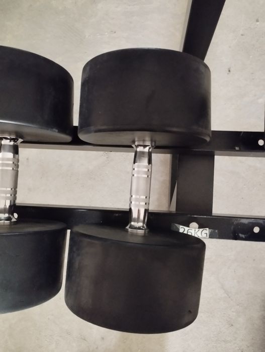 Hantle ogumowane zestaw 2-50kg Top Gym Bauer fitness sztangielki