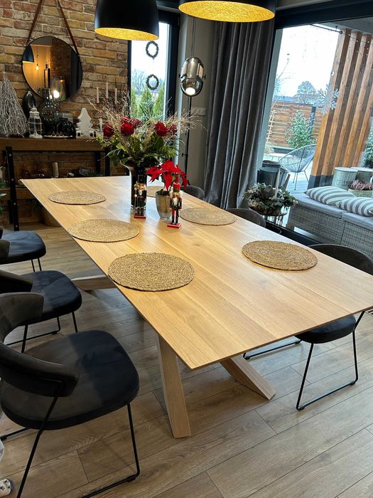 Stół NA MIARĘ twoich potrzeb !  z drewna i metalu – dębowy blat design