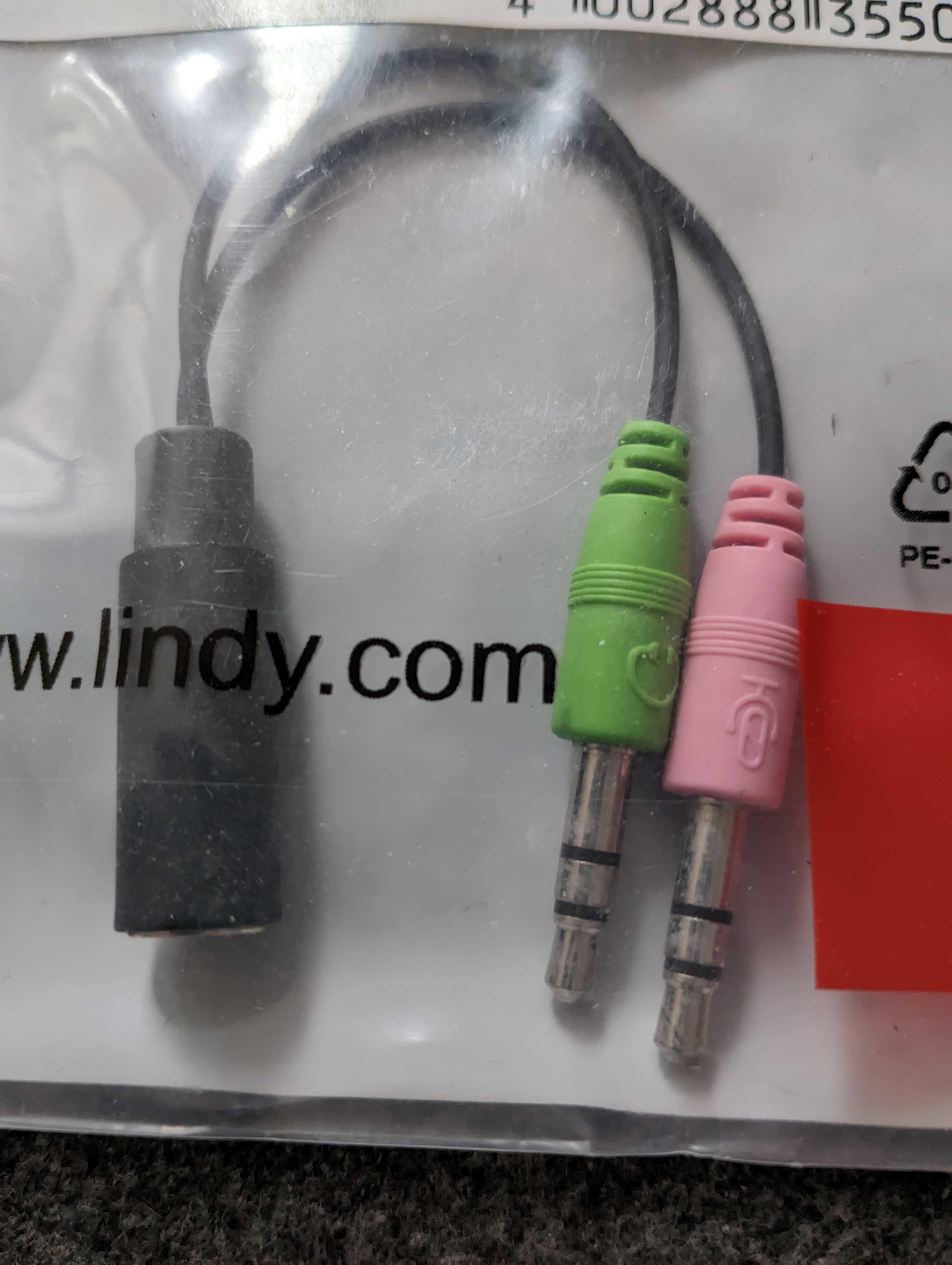 Splitter adapter słuchawkowy audio 3,5mm