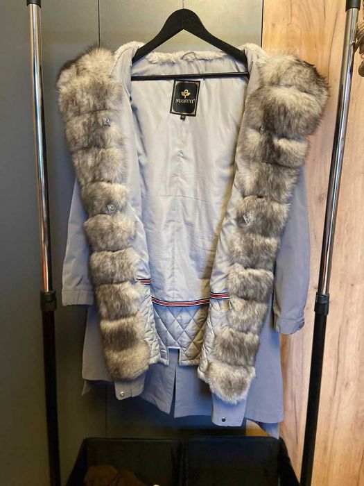 Жіноча Парка з натуральним хутром (Розмір XL)